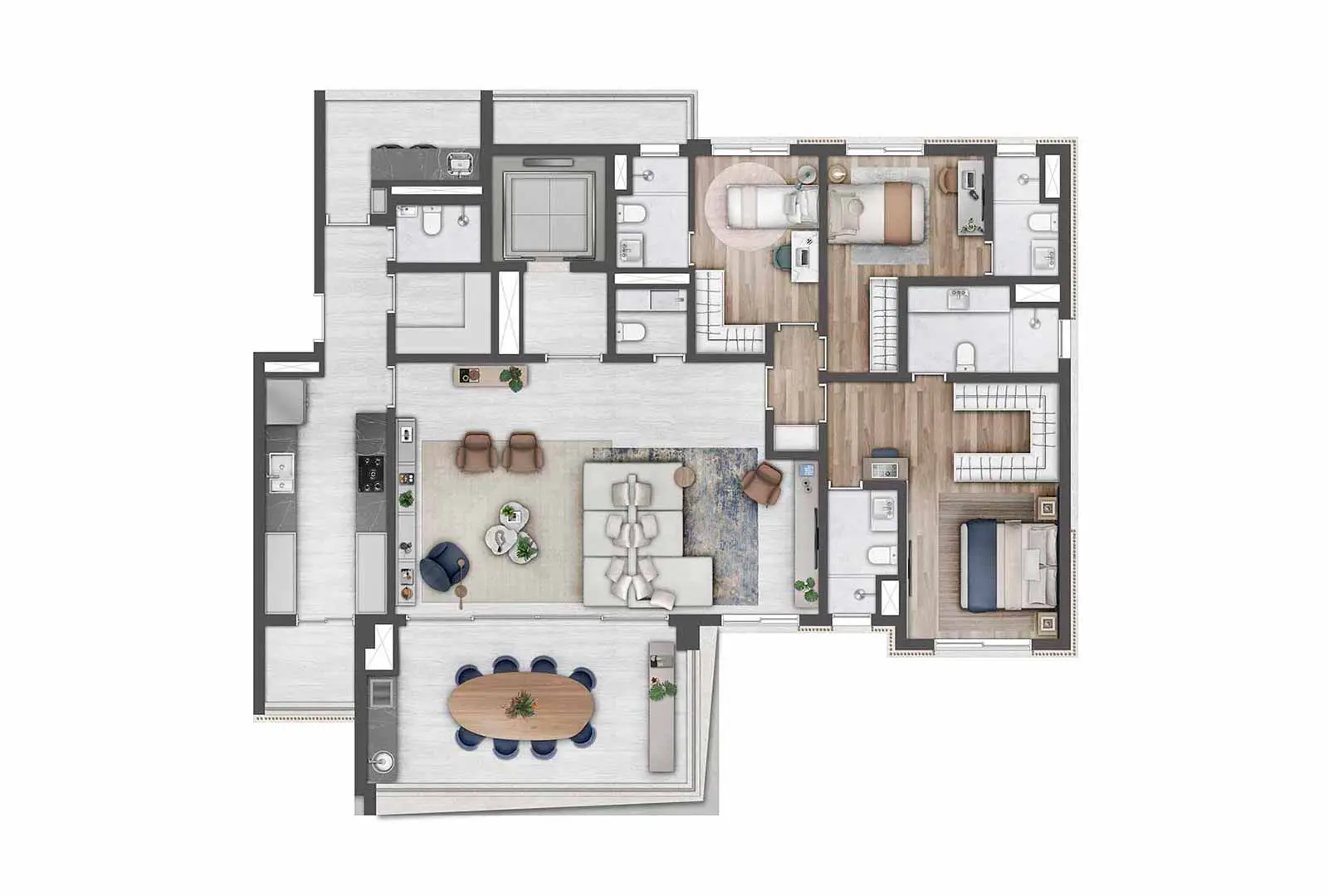 Planta 190 m² Atmos Moema