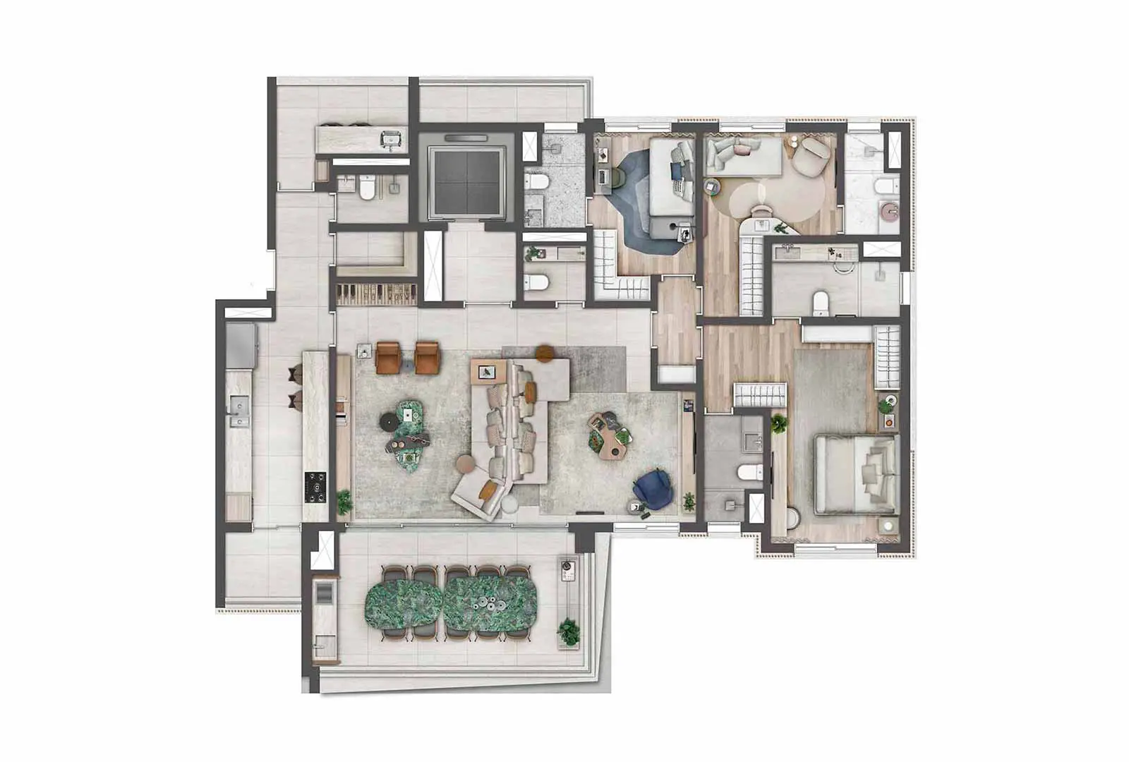 Planta 190 m² Atmos Moema