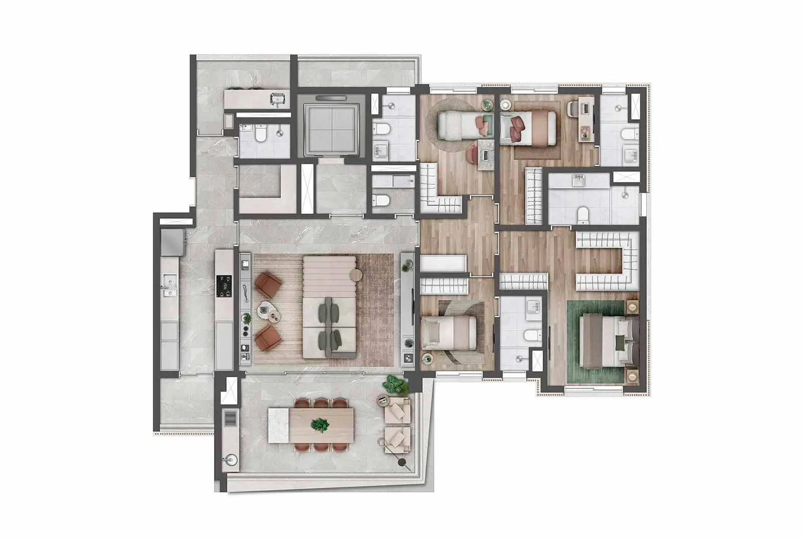 Planta 190 m² Atmos Moema