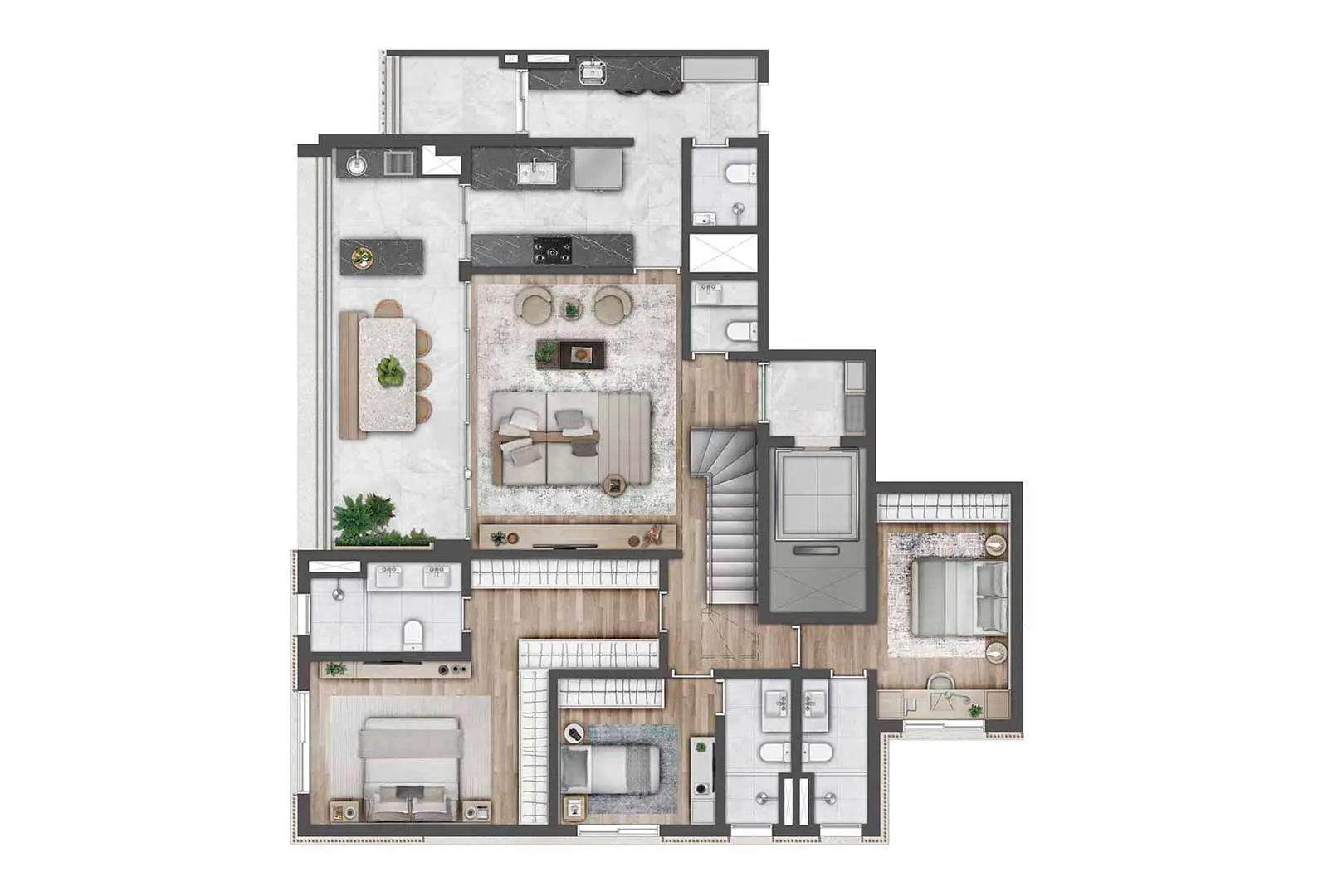 Planta 190 m² Atmos Moema