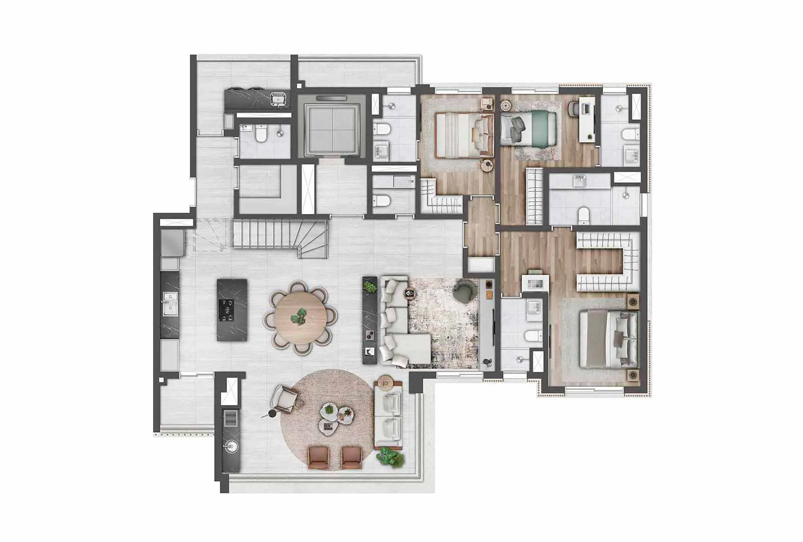 Planta 190 m² Atmos Moema