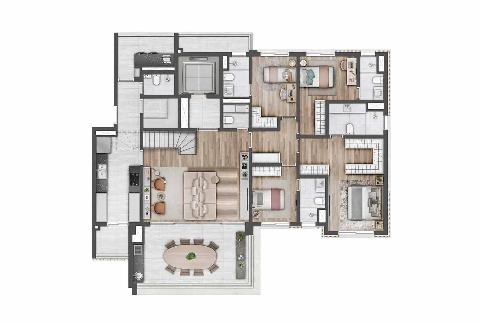 Planta 190 m² Atmos Moema