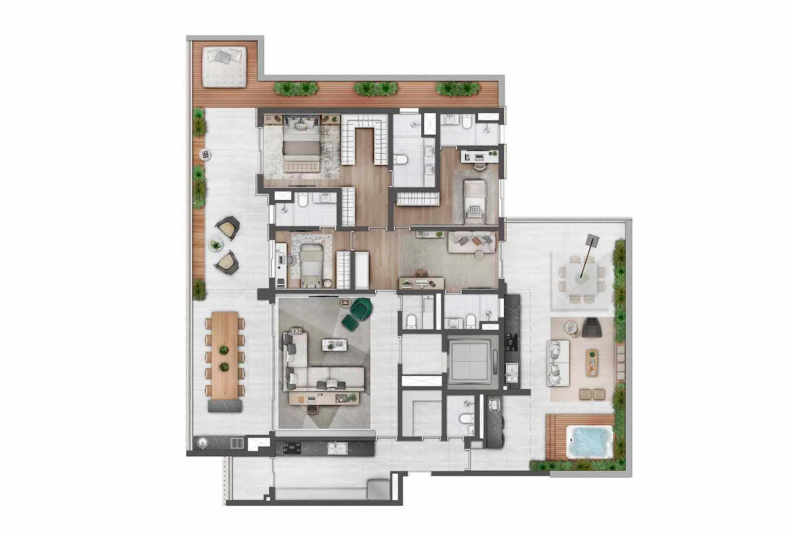 Planta 190 m² Atmos Moema