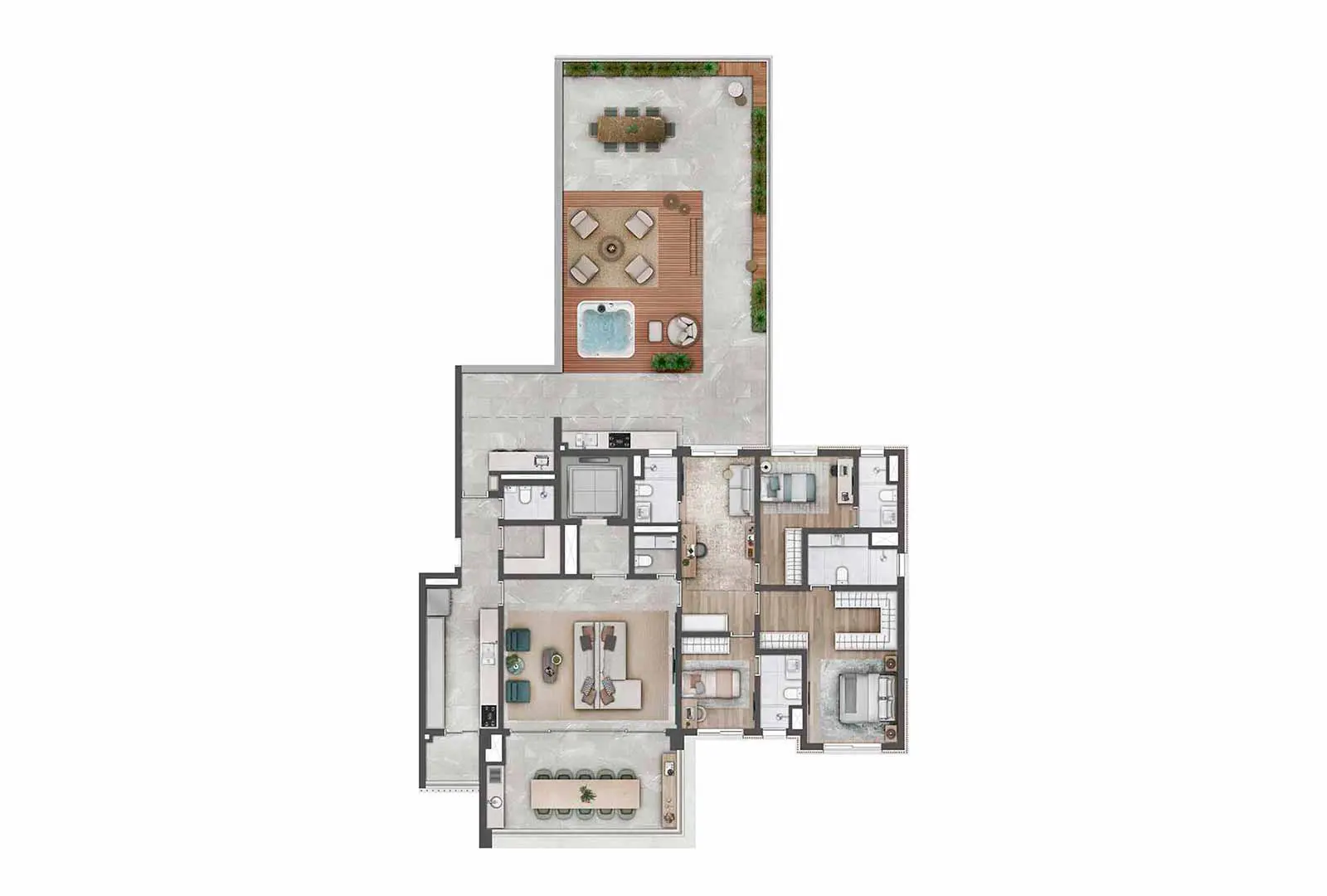 Planta 190 m² Atmos Moema